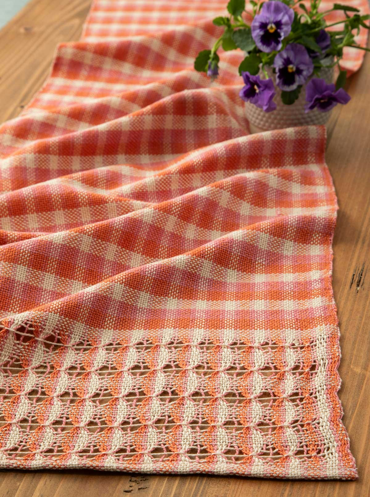 A cheerful pink, melon, and cream runner.